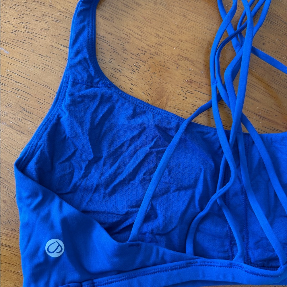 Crzyoga blue sports bra